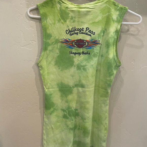 Harley-Davidson Green Tie-Dye Tank Top - Picture 5 of 6